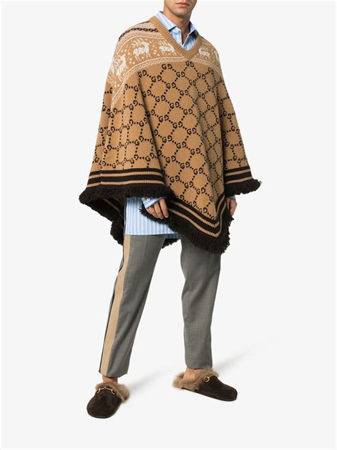 gucci poncho mens|men's gucci scarf sale.